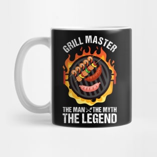 Mens Funny GrillMaster The Man The Myth Legend Funny Meat Smoker Mug